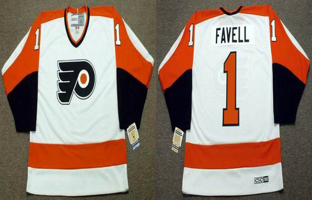 2019 Men Philadelphia Flyers #1 Favell White CCM NHL jerseys